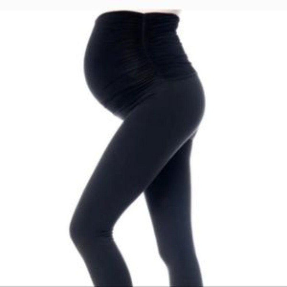 Beyond The Bump by Beyond Yoga What's Kicking Foldover Maternity Leggings M Blk